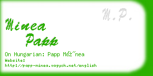minea papp business card